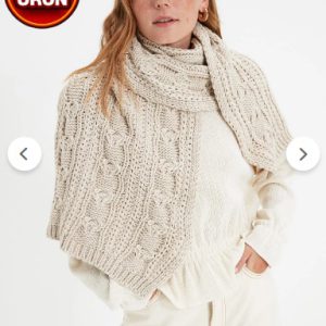شال گردن بافتنی قلاب بافی