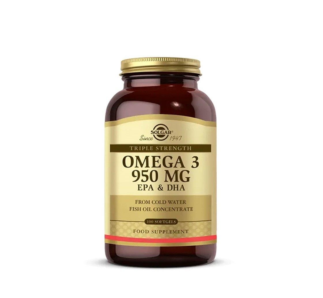 solgar-omega-3-950-mg-100-softgel کپسول ژلاتینی امگا 3 روغن ماهی 950 میلی گرم