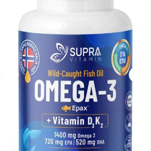 کپسول روغن ماهی امگا 3 ویتامین D3 و K2