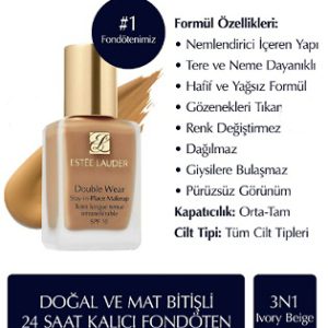 کرم پودر استی لادر مدل دابل ویر 3N1 Ivory Beige